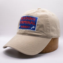 Load image into Gallery viewer, Khaki Baseball hat with our neon sign
